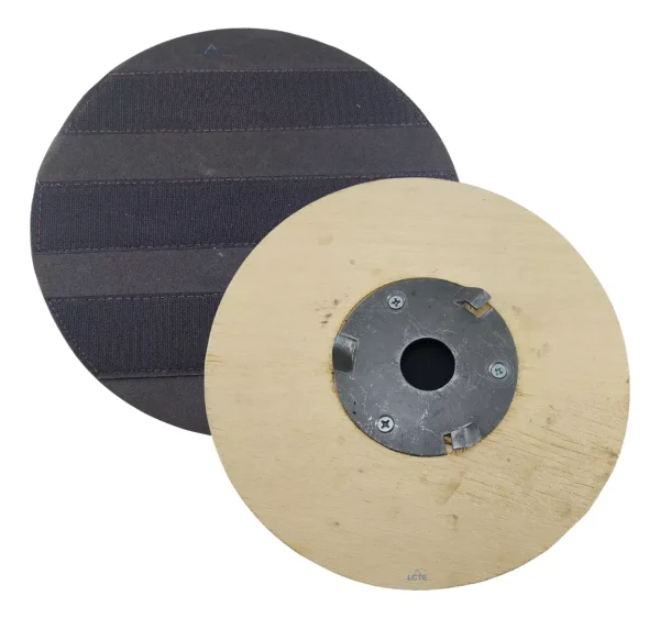 Suporte C/ Velcro E Flange 300mm Para Enceradeira Industrial - Imagem 2