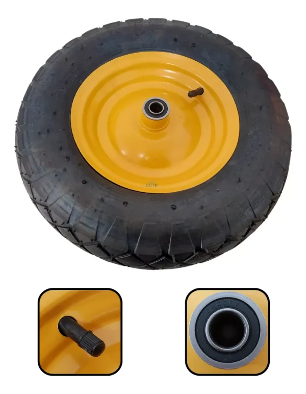 Kit 2x Rodas Pneumática 360x75 Cód: 22090164 Carrinho de Mão - Imagem 3