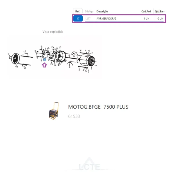 Avr Gerador Cód: 1277 P/ Motogerador Bfge 6500 Buffalo - Imagem 3