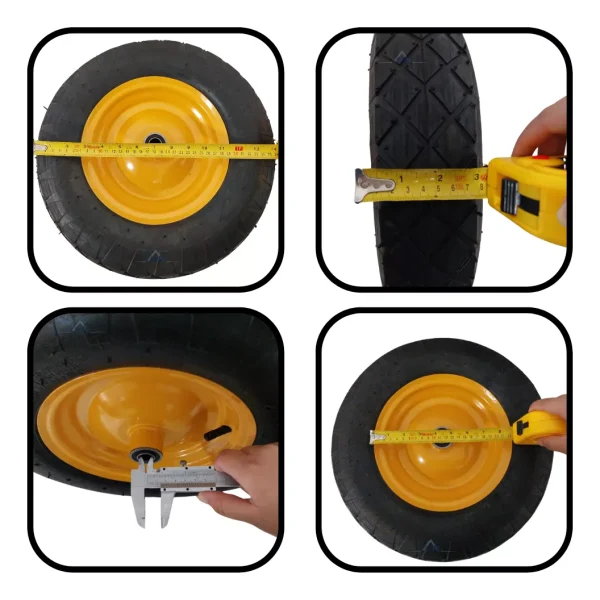 Kit 2x Rodas Pneumática 360x75 Cód: 22090164 Carrinho de Mão - Imagem 7